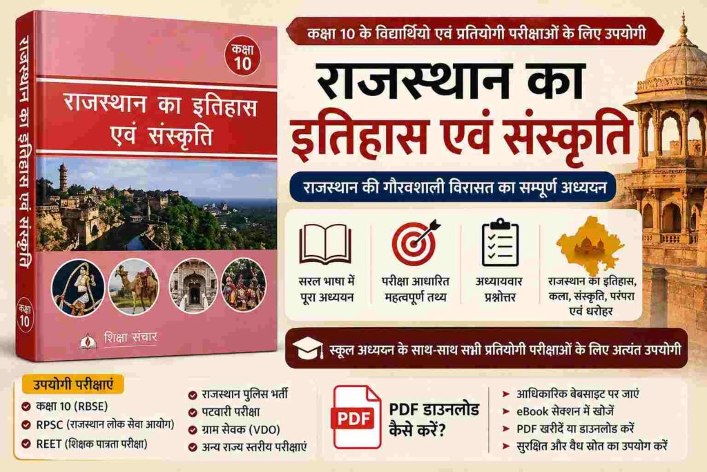 Rajasthan history and culture book class 10 in hindi pdf
